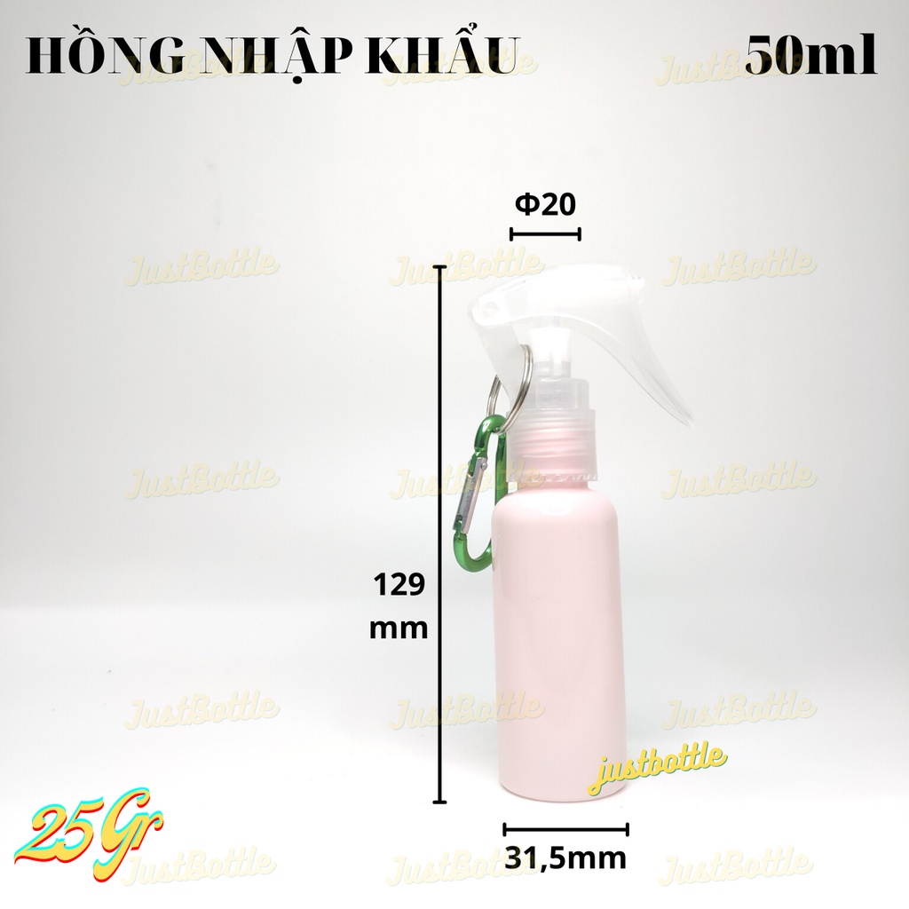 CHAI CHIẾT XỊT PHUN SƯƠNG 20ml 30ml 50ml 100ml KHÓA NHÔM TREO XE / BÌNH NHỰA LỌ CHIẾT MỸ PHẨM TRONG XANH NÂU XỊT NƯỚC