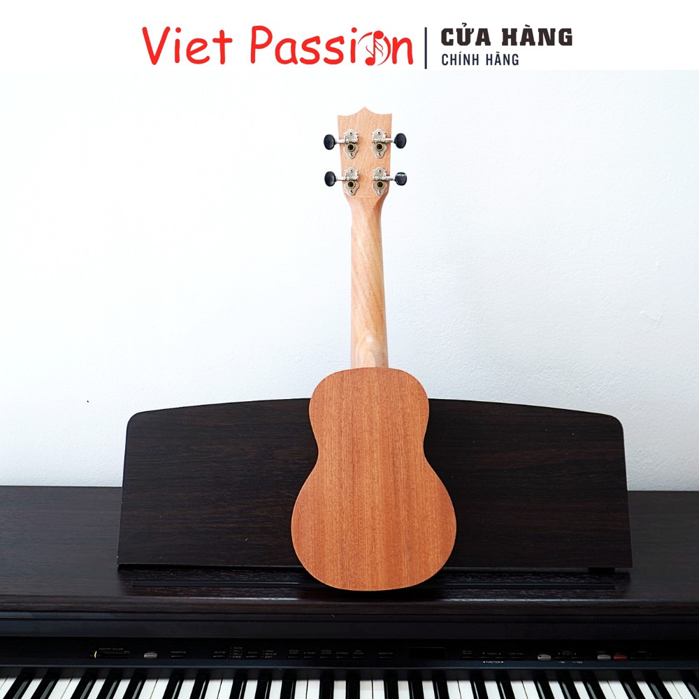 Đàn ukulele soprano gỗ mộc size 21 inch Tặng Giáo Trình