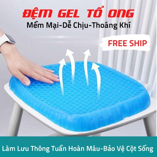 Đệm gel , đệm gel lót ghế ngồi hình dáng tổ ong chống trượt siêu thoáng mát TIME HOME