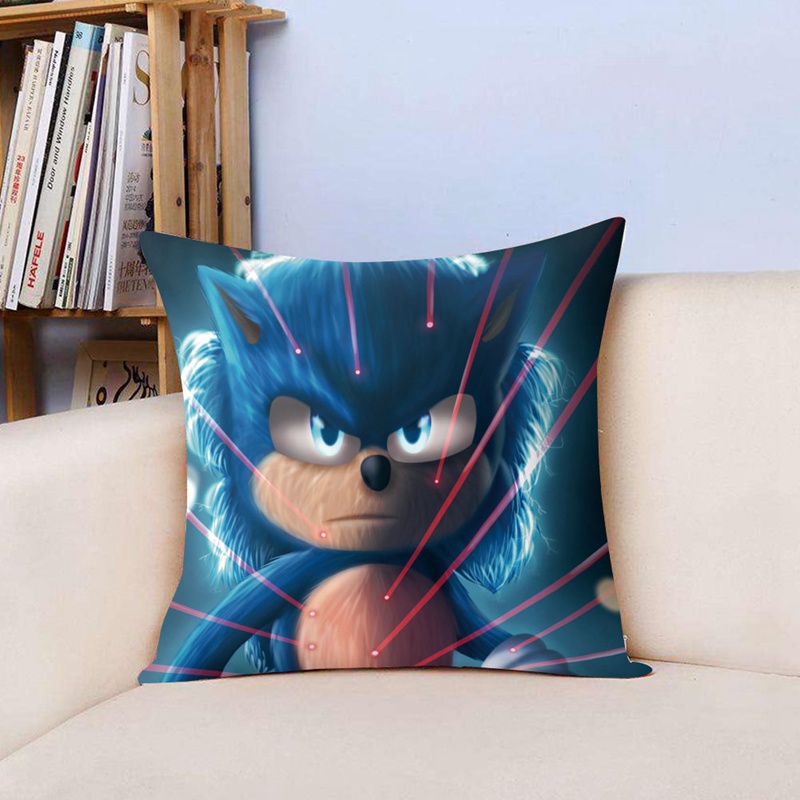 Vỏ Gối In Hình Nhím Sonic The Hedgehog 3d Mềm Mại Thoải Mái Trang Trí Nhà Cửa 2020 18x18inch