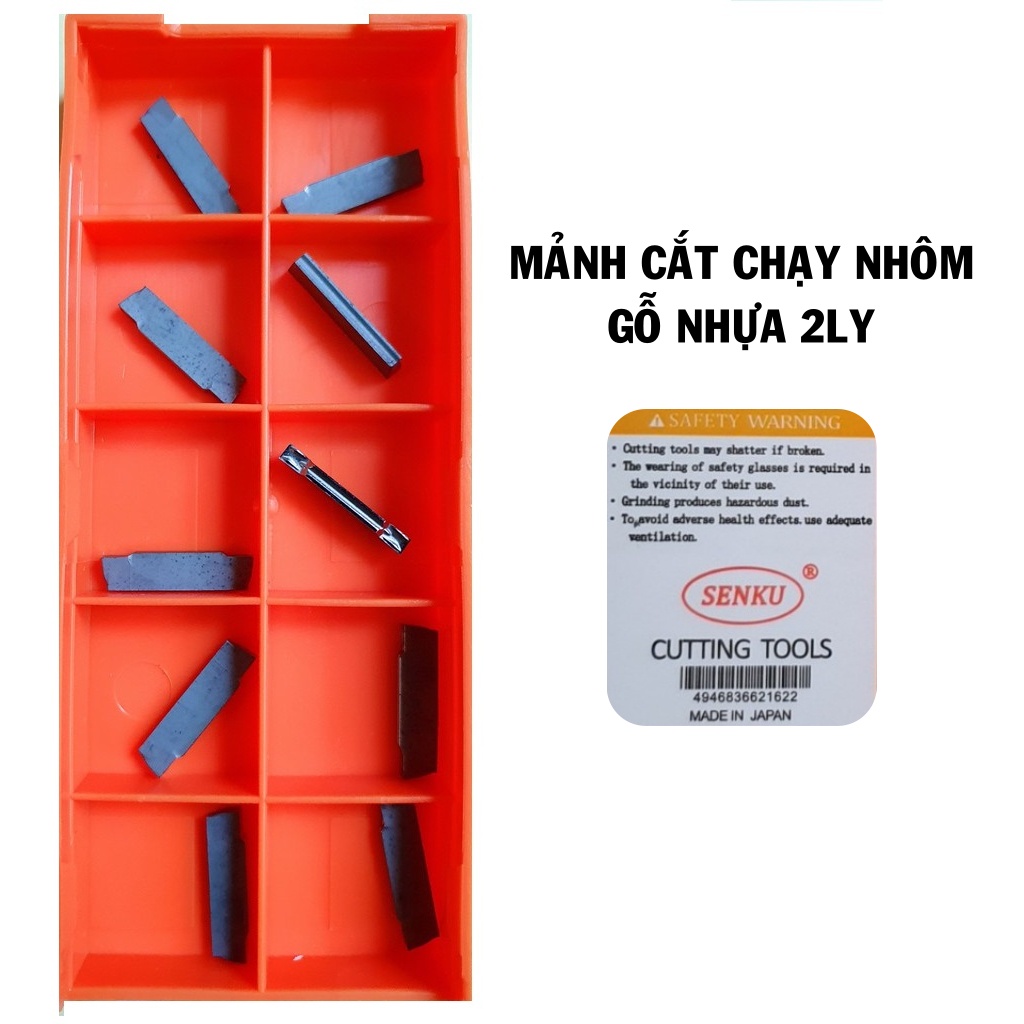 Mảnh chíp cắt 1.5mm-2mm-3mm-4mm cao cấp Nhật Bản chuyên cắt thép inox, nhôm gỗ nhựa