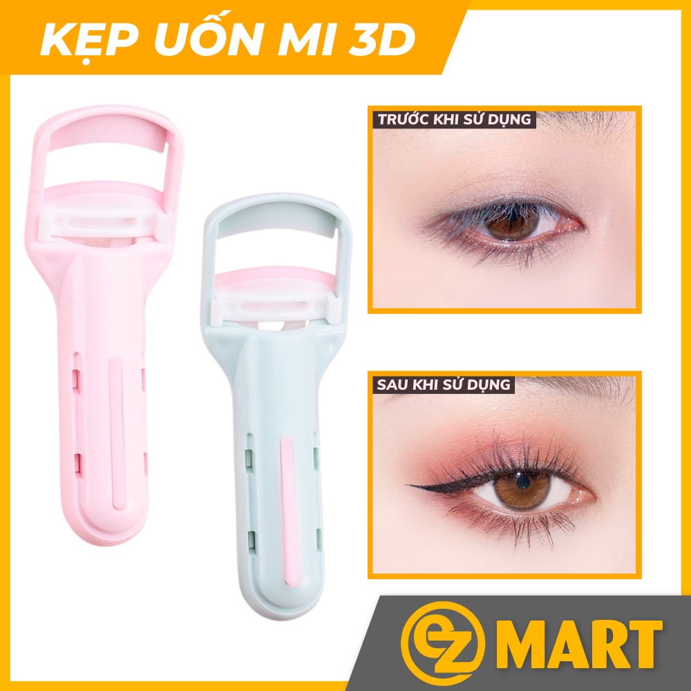 Kẹp uốn mi EZMART, kẹp uốn cong lông mi 3D bằng nhựa chống gãy Mi chuyên dụng