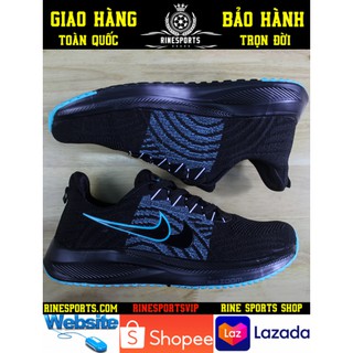 Giày sneaker đen đế xanh