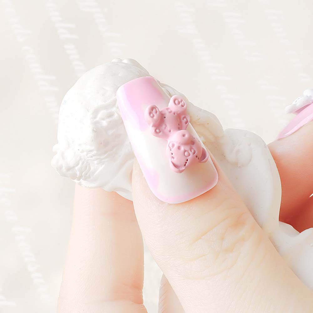 [Hàng mới về] Phụ kiện đính móng tay trang trí thiết kế gấu 3D dễ thương
