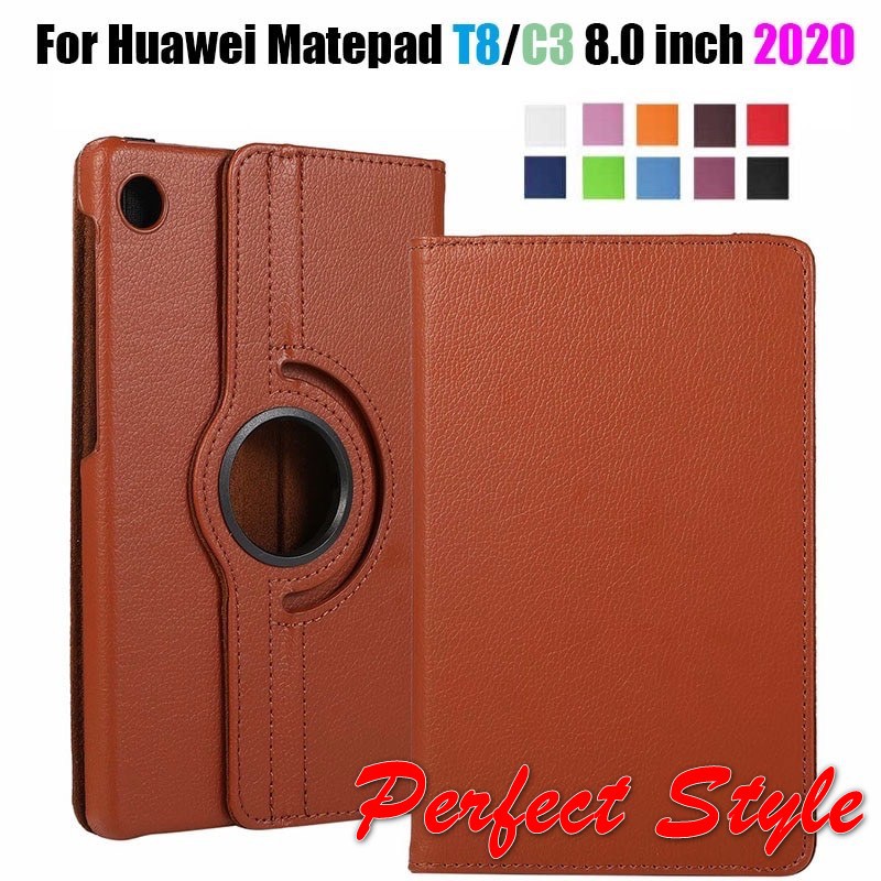 Bao da nắp gấp bảo Vệ Cho Huawei 2020 Tablet C3 Matepad T8 Flip 8inch