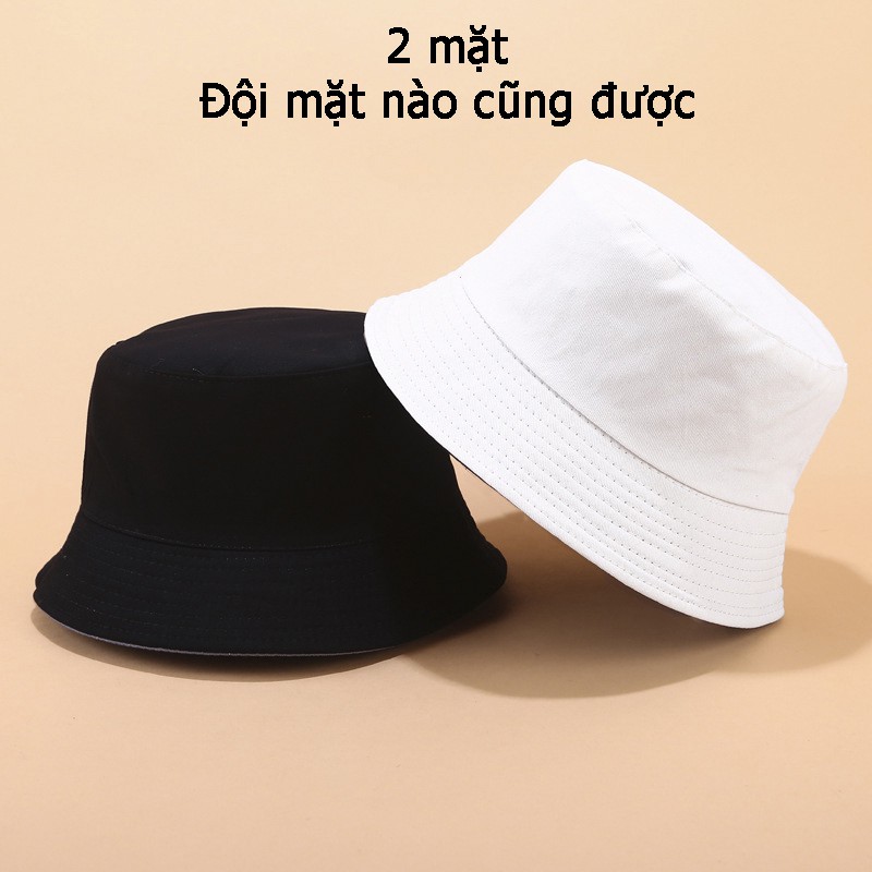 Mũ bucket nhiều màu vành nón tai bèo tròn thời trang phong cách unisex nam nữ AH1534