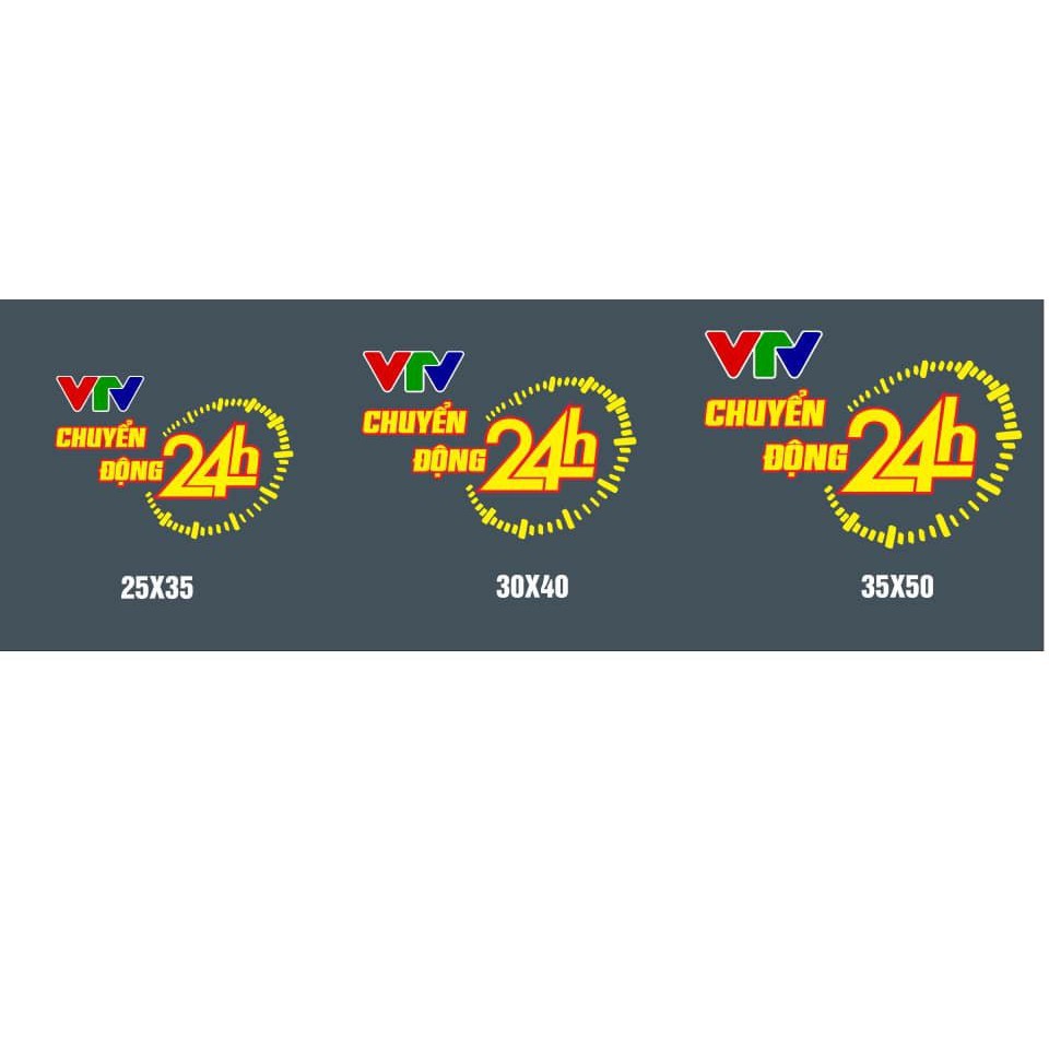 Tem dán chữ VTV 24H phản quang