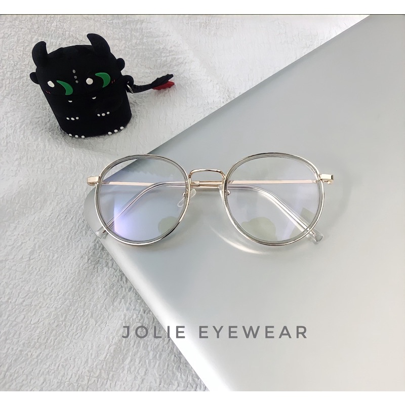 Gọng kính Jolie Eyewear 5021 thời trang cao cấp chất liệu kim loại form tròn -  nhận cắt cận loạn