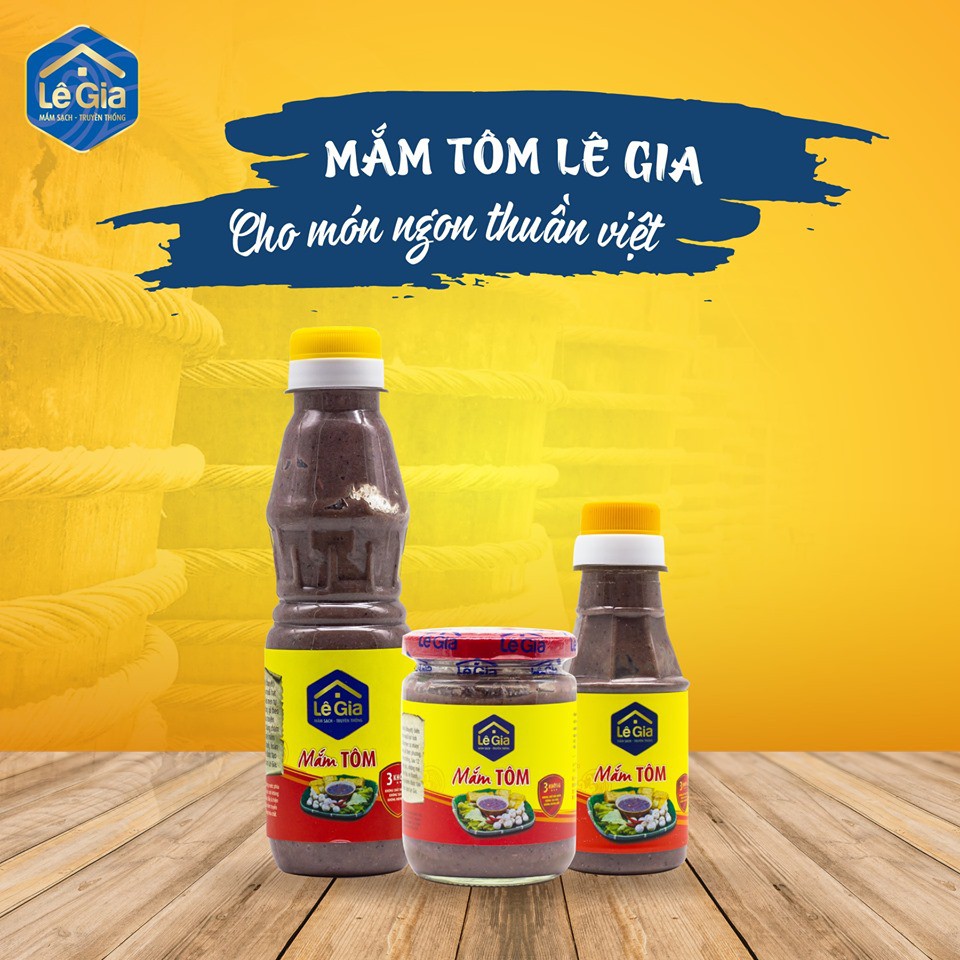 Mắm tôm ngon Lê Gia - OCOP 5 sao Quốc Gia - chai nhựa pet 225ml