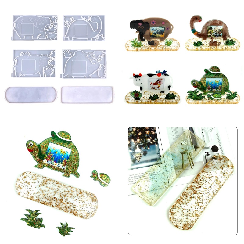 Khuôn Làm Khung Ảnh Bằng Epoxy Hình Khủng Long / Voi Độc Đáo DIY