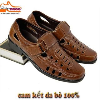 Giày nam rọ hè chất da bò thật đi mùa hè