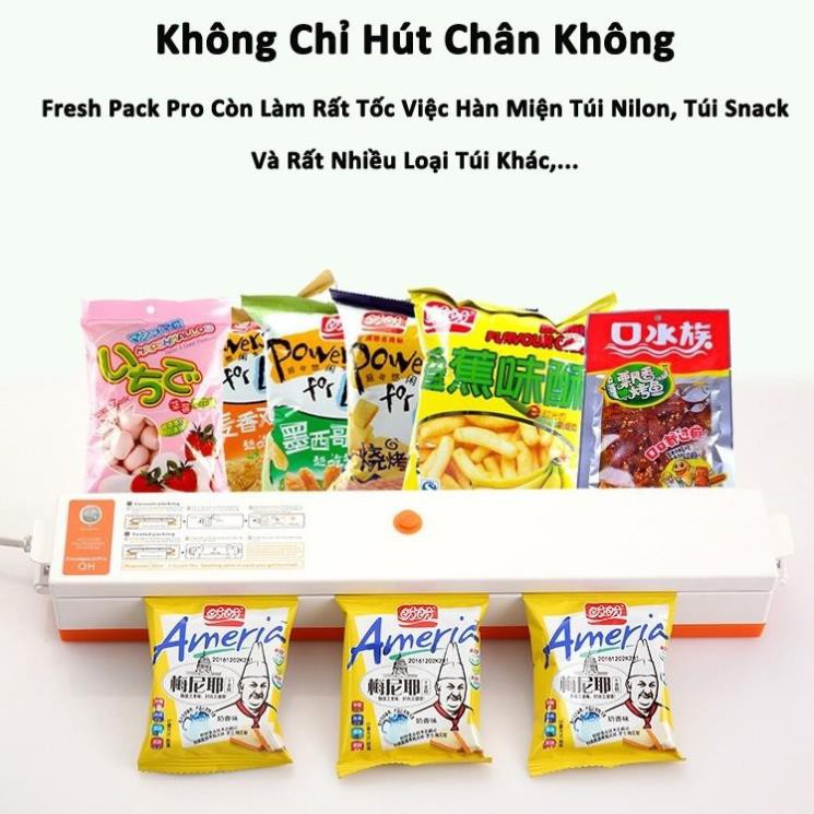 Máy hút chân không thực phẩm mini thông minh Fresh Pack Pro , máy hút chân không kiêm hàn miệng túi thực phẩm cao cấp