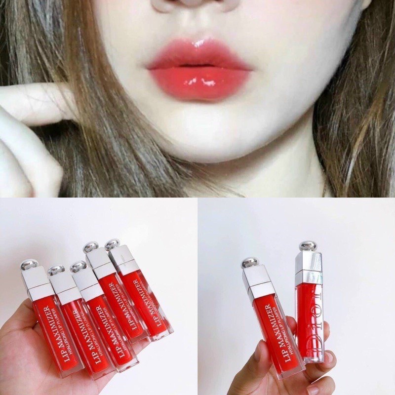 Son dưỡng Dior Addict Lip Maximzer Collagen Activ Mini 2ml Auth Đỏ Cam Hồng