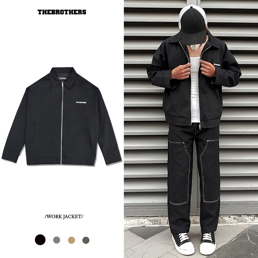 Áo khoác nam Khaki Work Jacket THEBROTHERS - chất dày dặn nhiều màu Form rộng unisex