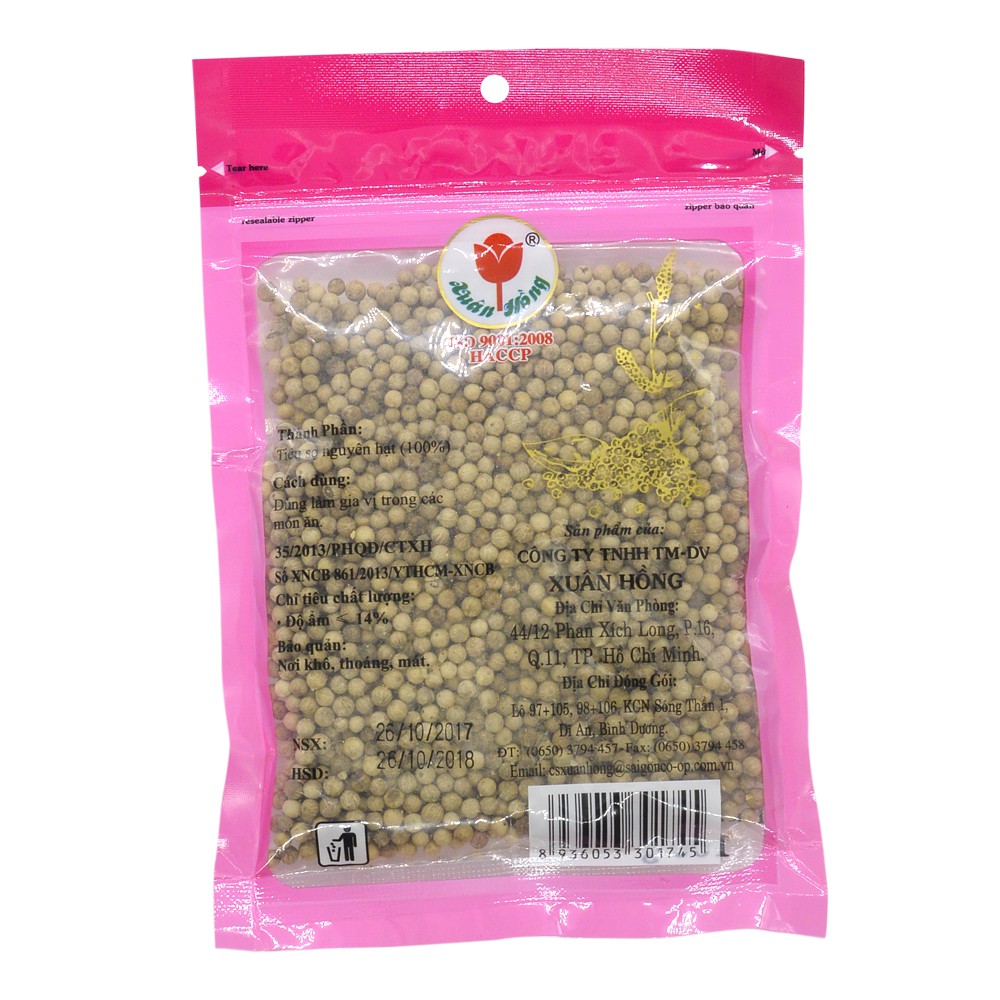 Tiêu Sọ Hạt Xuân Hồng 100g