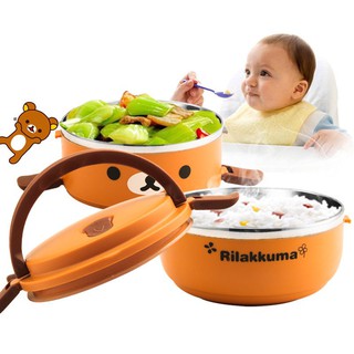 Hộp đựng thức ăn giữ nhiệt bằng inox nhiều tầng dễ thương