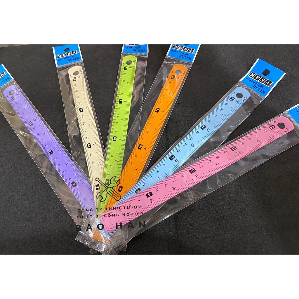 Thước kẻ nhôm MESA 15cm - 20cm - 30cm