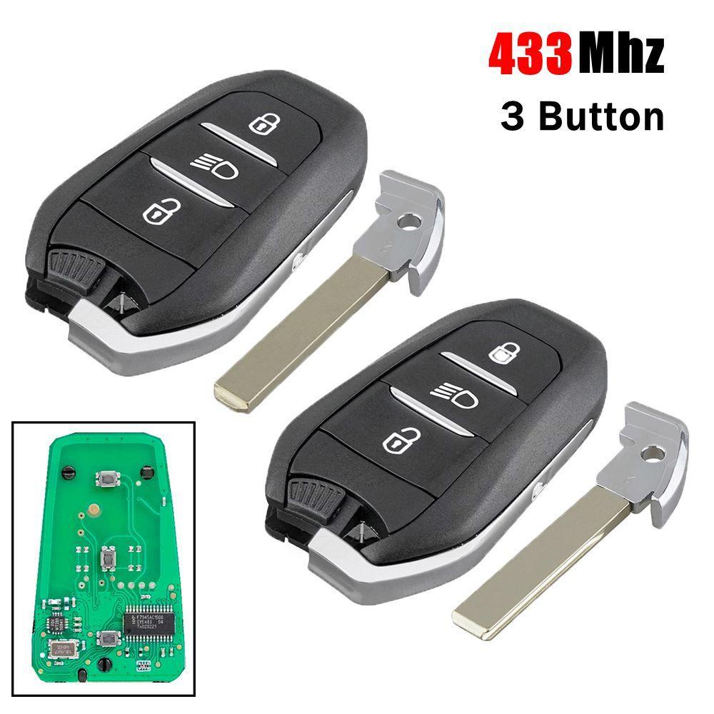 Chìa Khóa Điều Khiển Từ Xa 433MHz Cho Peugeot