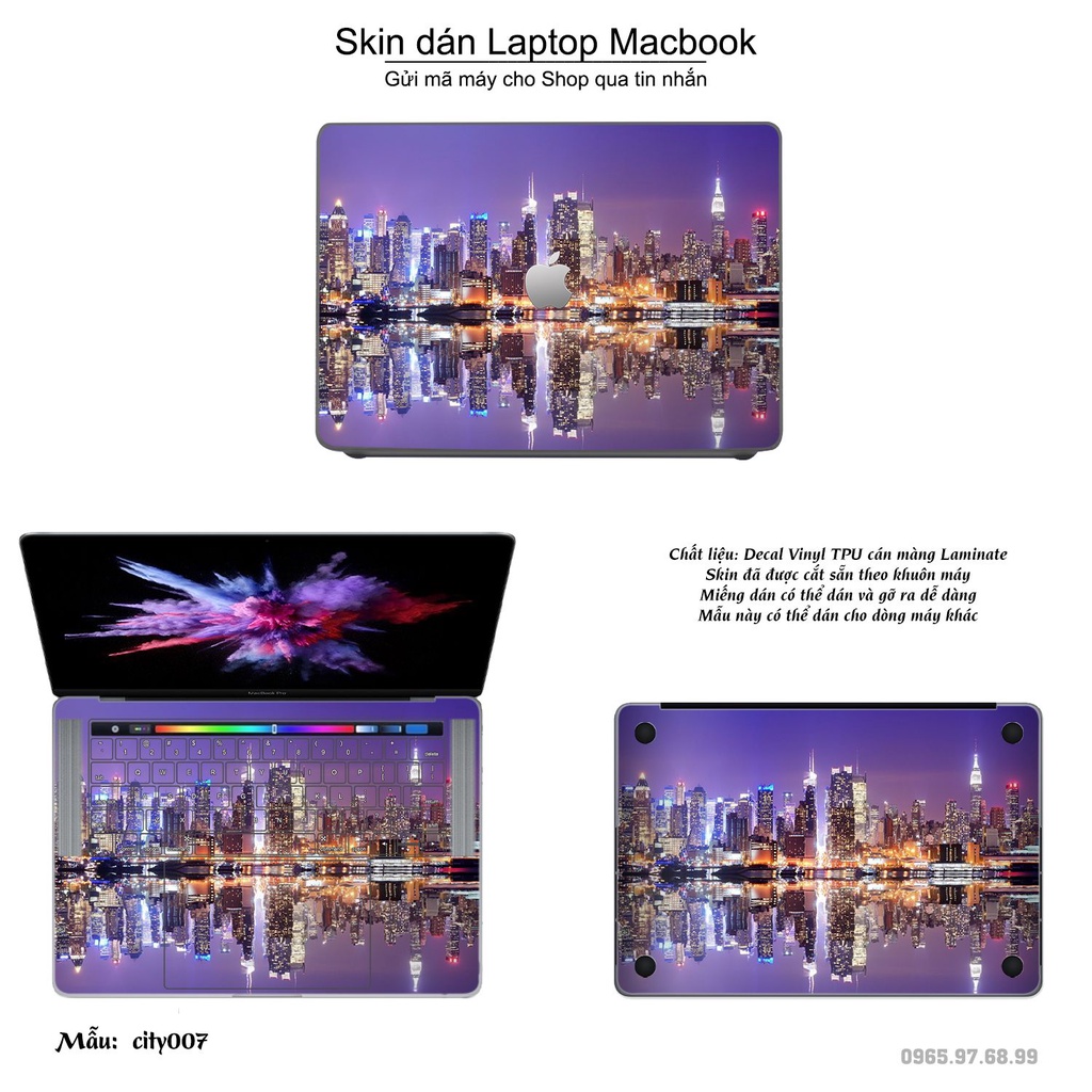 Skin dán Macbook mẫu thành phố (đã cắt sẵn, inbox mã máy cho shop)