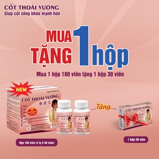 [CHÍNH HÃNG MUA 1 TẶNG 1] CỐT THOÁI VƯƠNG hộp 180 viên (2 lọ x 90 viên)