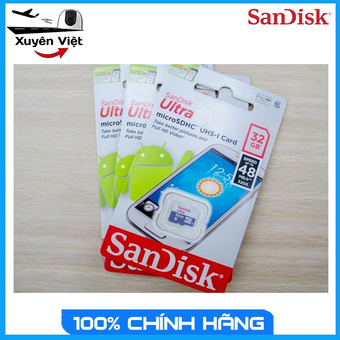 Thẻ nhớ Sandisk Ultra 32GB / 64GB / 128GB 100MB/s - Xuyên Việt