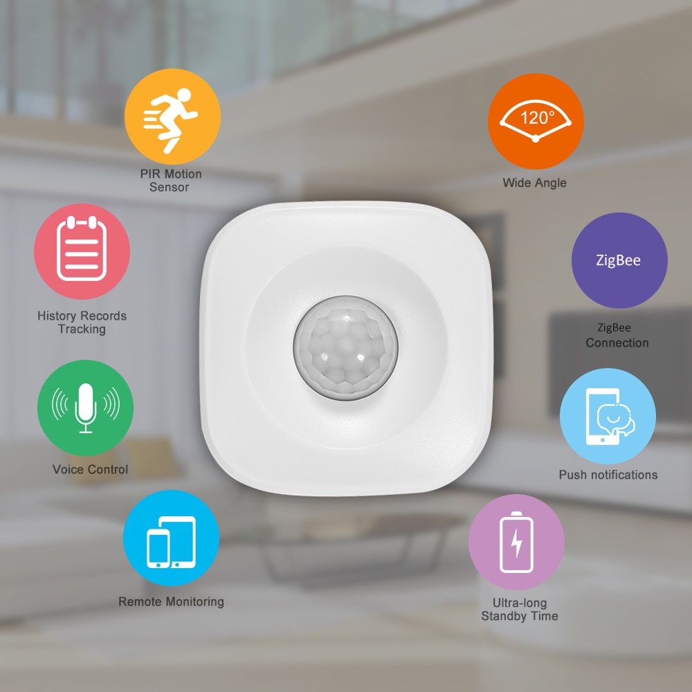 Cảm biến chuyển động Tuya Zigbee PIR quét hồng ngoại - tương thích Google Home và Alexa