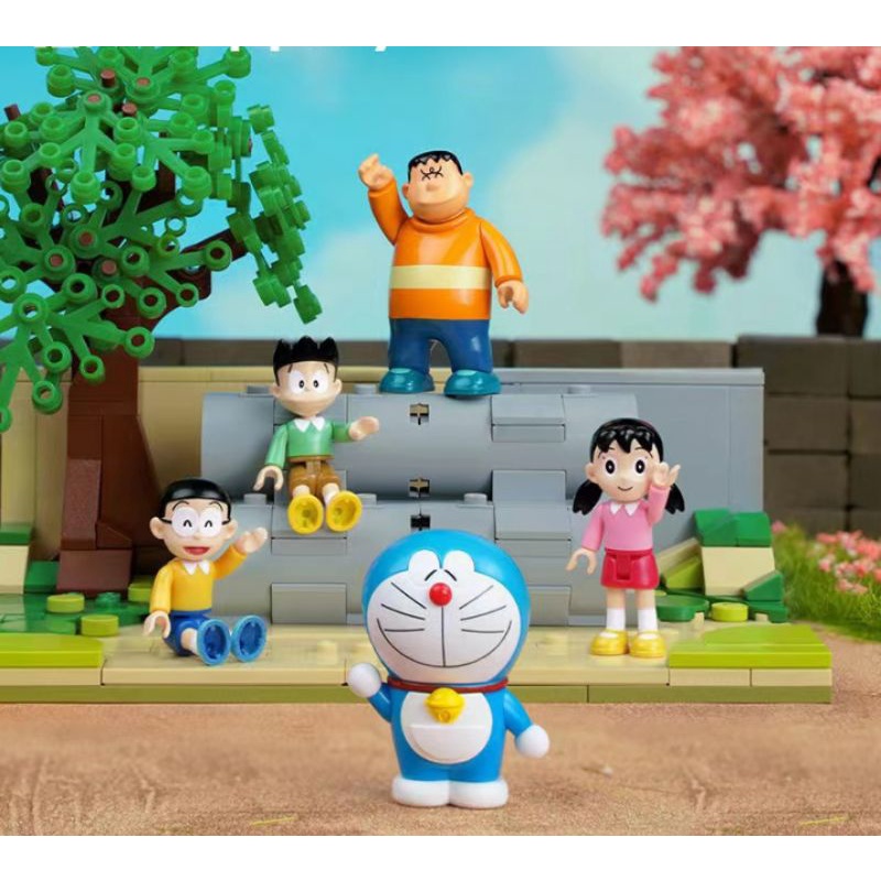 Mô hình lắp ráp dạng Lego Doraemon Nobita - K20409 Sân bóng chày Nobita