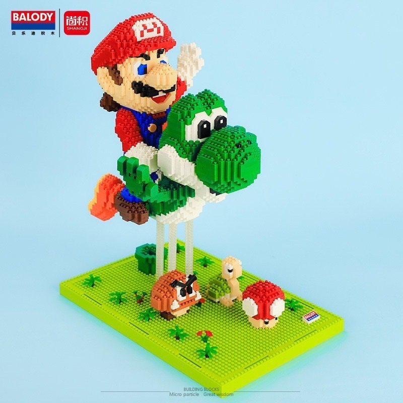 ĐỒ CHƠI] Mô Hình Lắp Ráp Mario cưỡi Khủng Long Yoshi