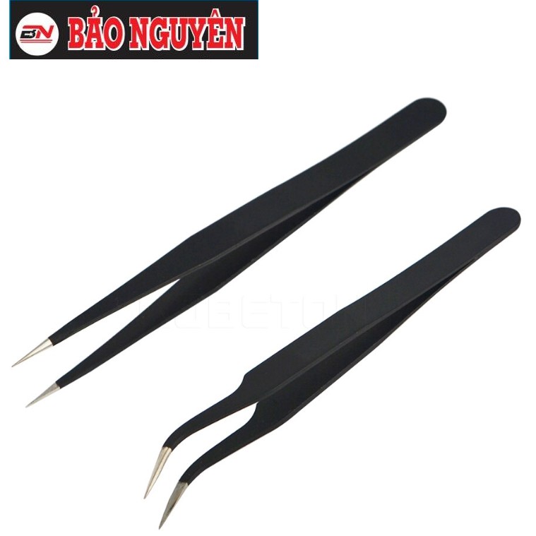 Bộ 2 Nhíp Chống Tĩnh Điện 13cm Màu Đen. BN.
