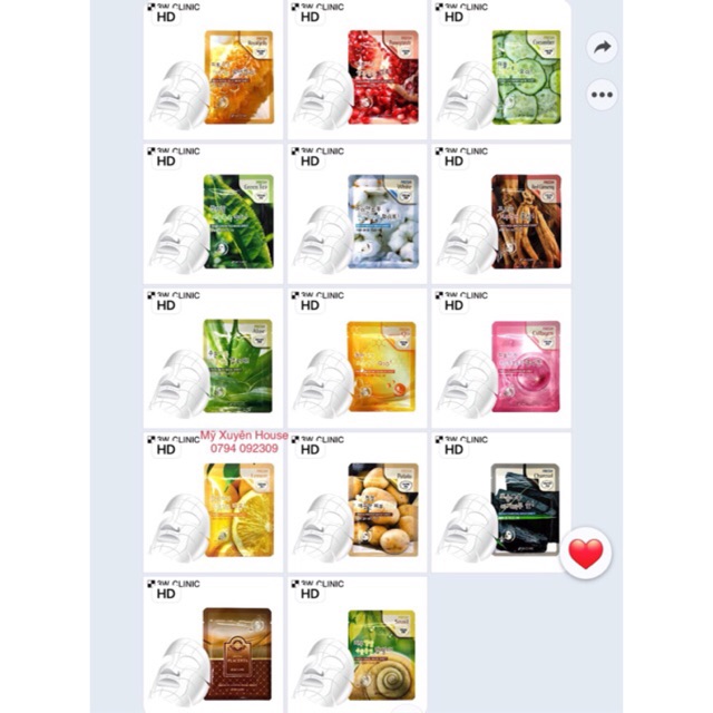 [Mẫu Mới 2020]14 Loại Mặt Nạ Dưỡng Da 3W Clinic Chính Hãng Hàn Quốc | BigBuy360 - bigbuy360.vn