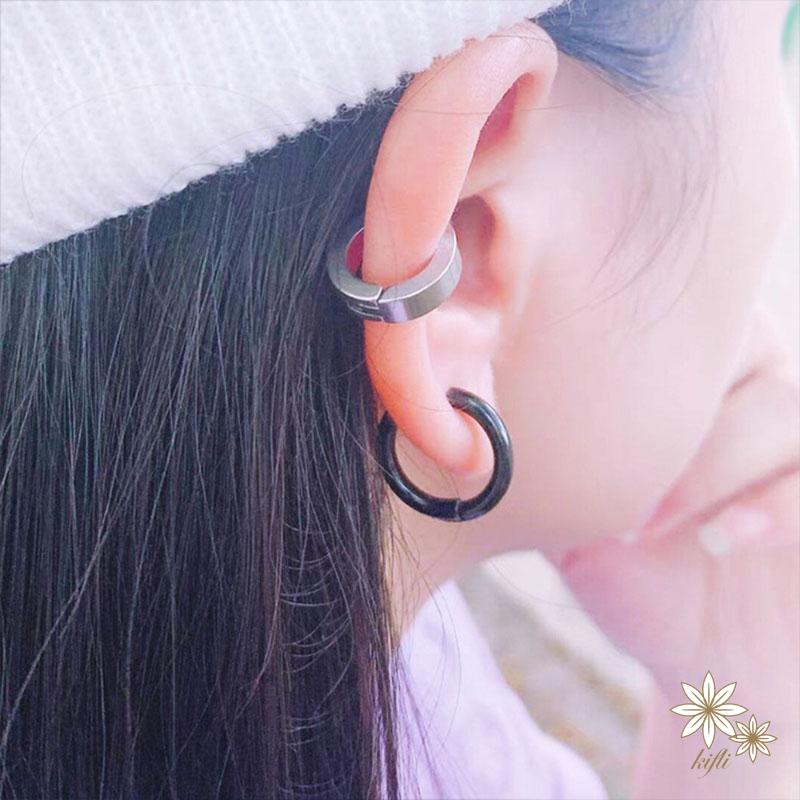 Khuyên tai dạng kẹp hình tròn không cần bấm lỗ