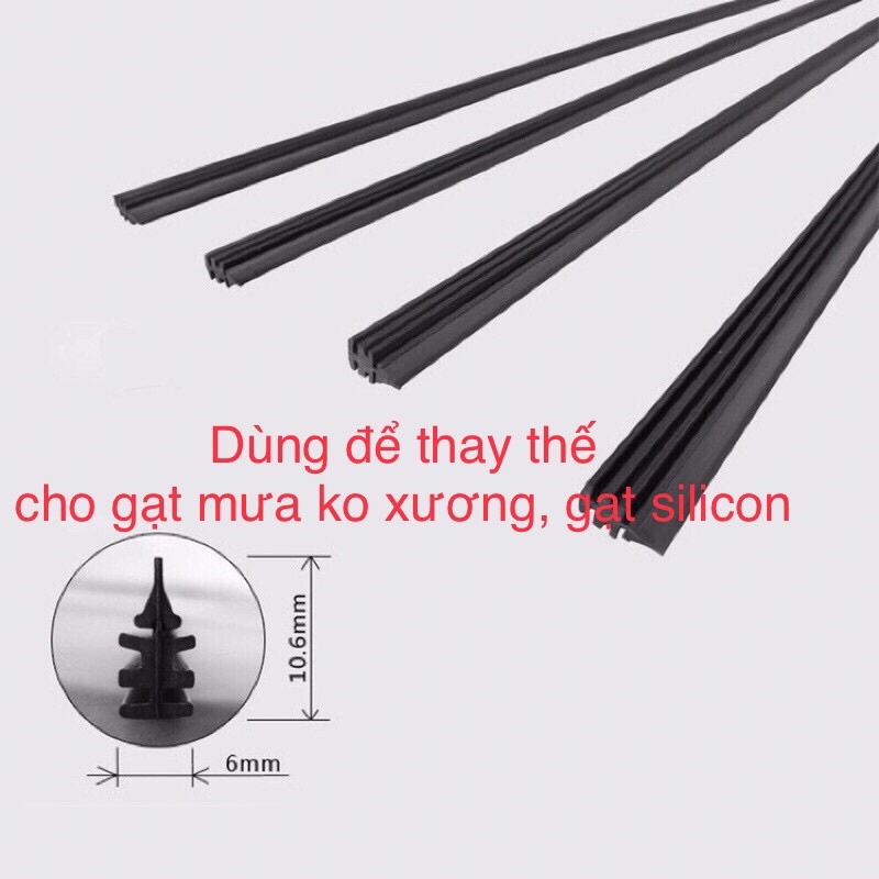 Lưỡi gạt mưa ô tô 70x0.6cm không chốt chặn phù hợp cho các thanh gạt mềm không xương
