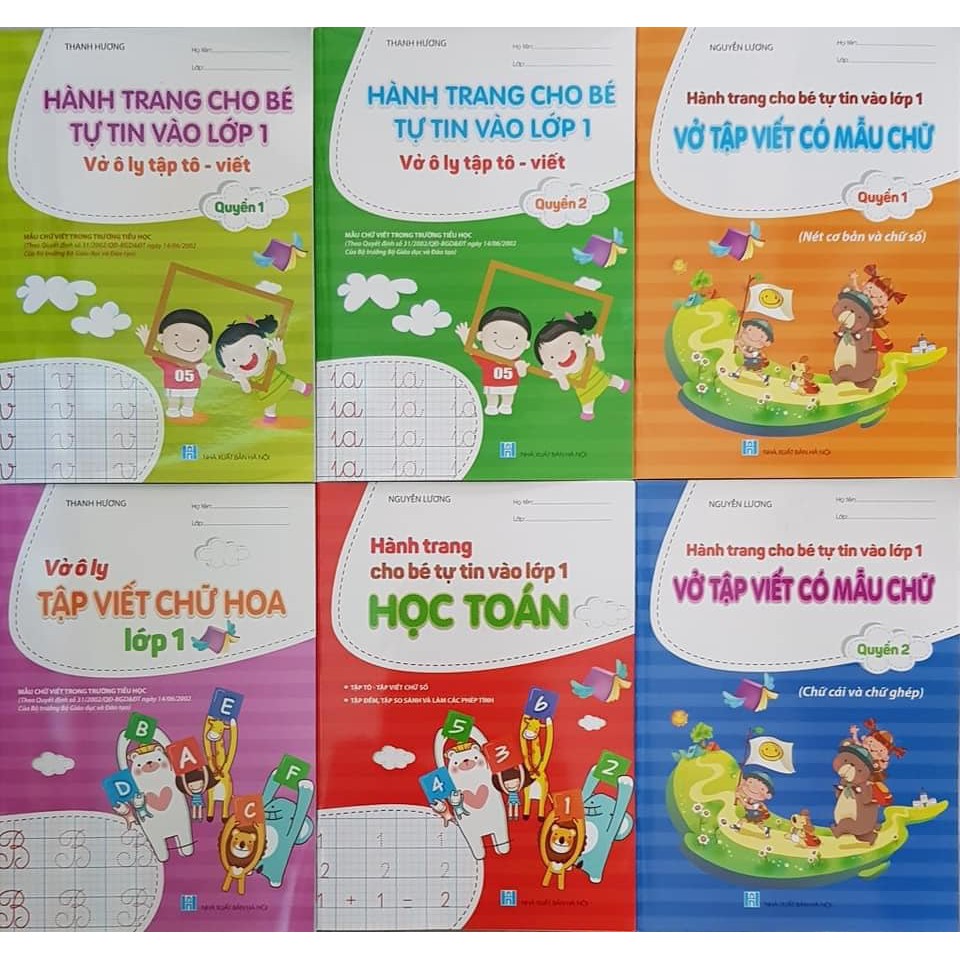 Combo sách - Hành Trang Cho Bé Tự Tin Vào Lớp 1 (6 cuốn)