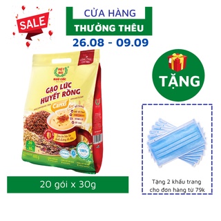 Bột ngũ cốc gạo lứt huyết rồng Canxi Việt Đài bịch 600g