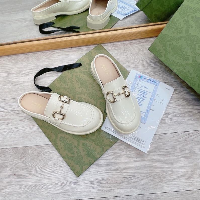 Sục Gucci Bóng 2 Màu Đen Kem