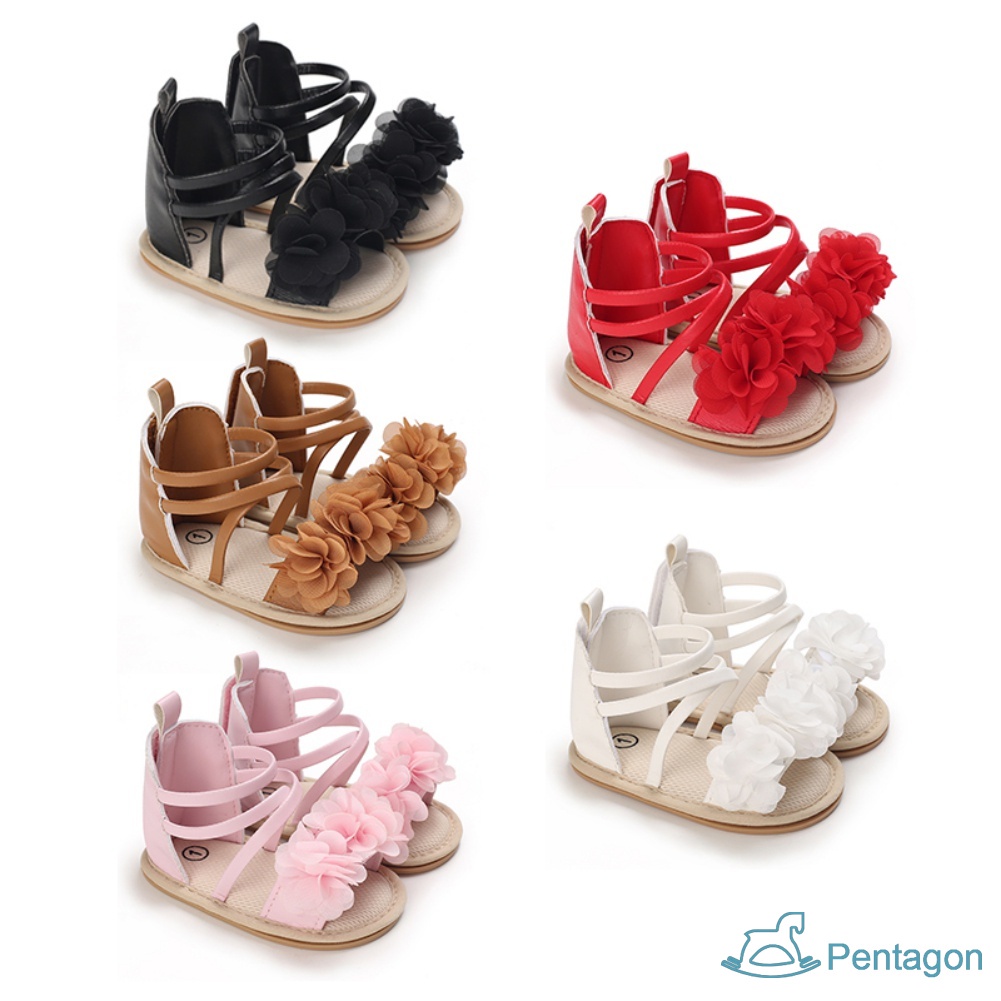 Xăng đan Bằng Da PU Chống Trượt Thời Trang Mùa Hè Dành Cho Bé Gái Tập Đi