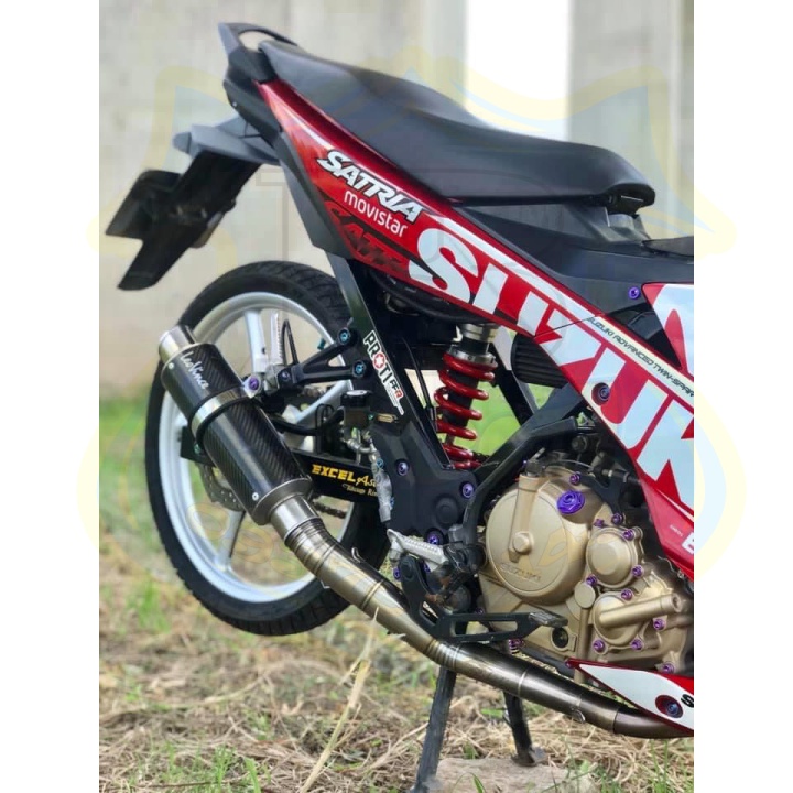 ( Quí khách vui lòng mang ra tiệm cho thợ dán ) Tem satria fi movistar đỏ