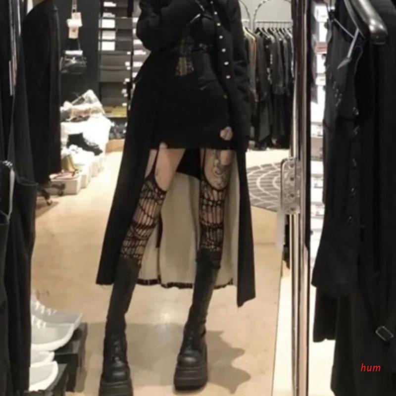 Quần Tất Lưới Màu Đen Phong Cách Gothic Harajuku Nhật Bản Thời Trang Cho Nữ