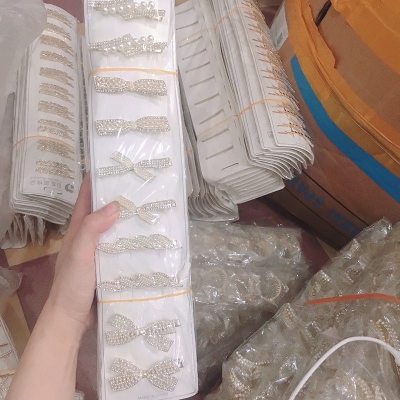 Sỉ dây 10-20 kẹp tóc pha Lê cao cấp