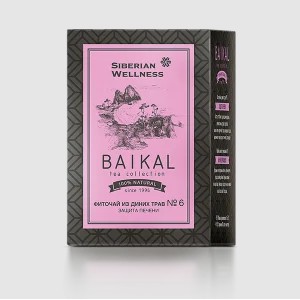 [ TRÀ GAN  ] - Trà thảo mộc siberian Baikal tea collection Herbal tea N6, thanh lộc, hỗ trợ chức năng gan - hộp 30 gói