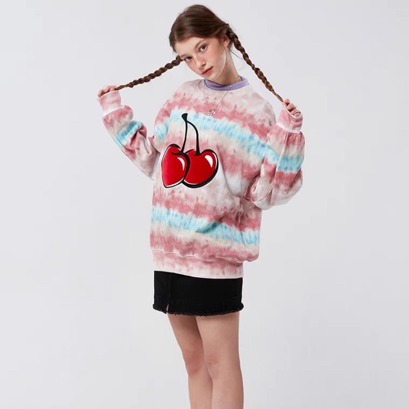 Áo sweater nỉ da cá KIRSH màu loang tie dye made in Korea