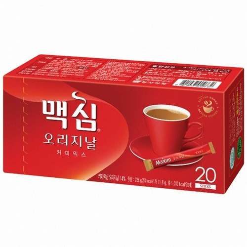 Cà phê hòa tan Maxim số 1 Hàn Quốc - [맥심]커피믹스 - Coffee bột dạng gói 2 loại - Hộp 20 gói - Hàng nội địa Hàn Quốc