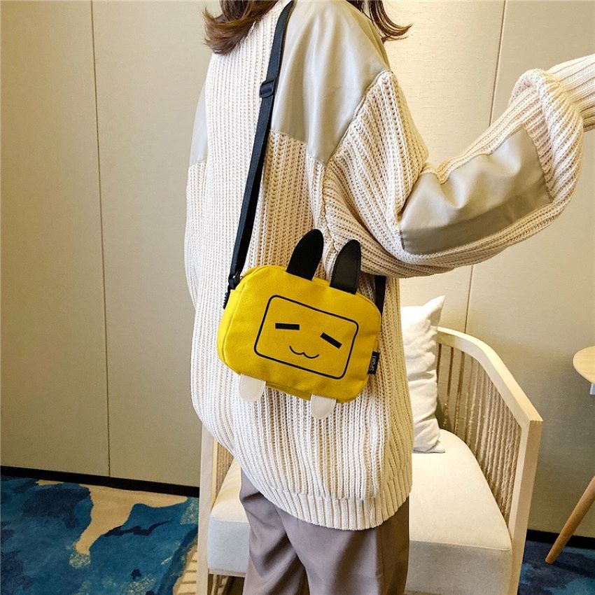 Túi vải đeo cheo mini chống thấm nước nhiều màu cho nữ siêu dễ thương-Hazi Thời trang Unisex