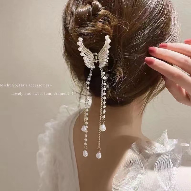 Kẹp tóc hợp kim thời trang hàn quốc có tua dài nữ