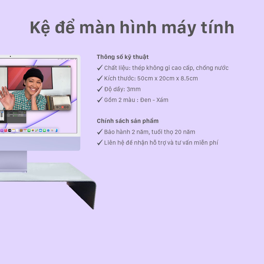 Kệ để màn hình máy tính bằng thép cao cấp - chắc nhẹ bền đẹp, xài ngay không cần lắp ráp - ship toàn quốc | BigBuy360 - bigbuy360.vn