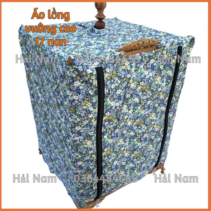 Áo lồng chào mào vuông, loại vải hoa đẹp Loại lồng chào mào cao 17 nan