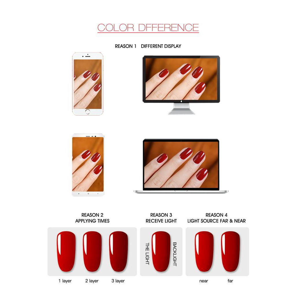 Gel đánh bóng móng tay Rosalind 7ml màu sáng / uv 21-40