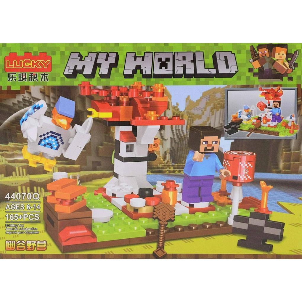 [Khai trương giảm giá] Bộ LEGO Minecraft 165 miếng ghép - Lắp ráp mô hình MY WORLD
