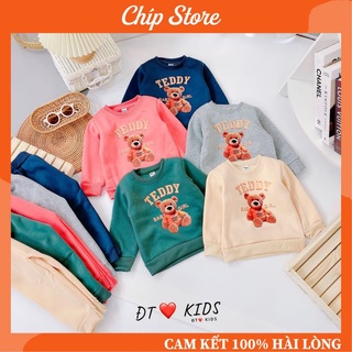 Set bộ nỉ bông teddy size 1-7 nhiều màu cho bé