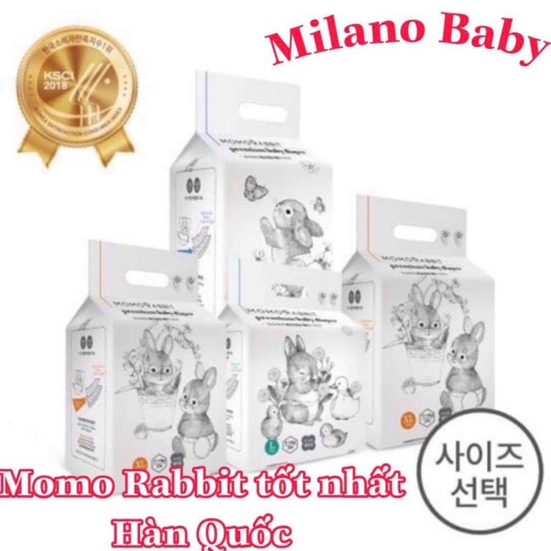 Combo 1Thùng 4b Bỉm Dán/Quần Momo Rabbit Nội Địa HÀN Quốc s36/M32/L30/L28/xl22/xxl18